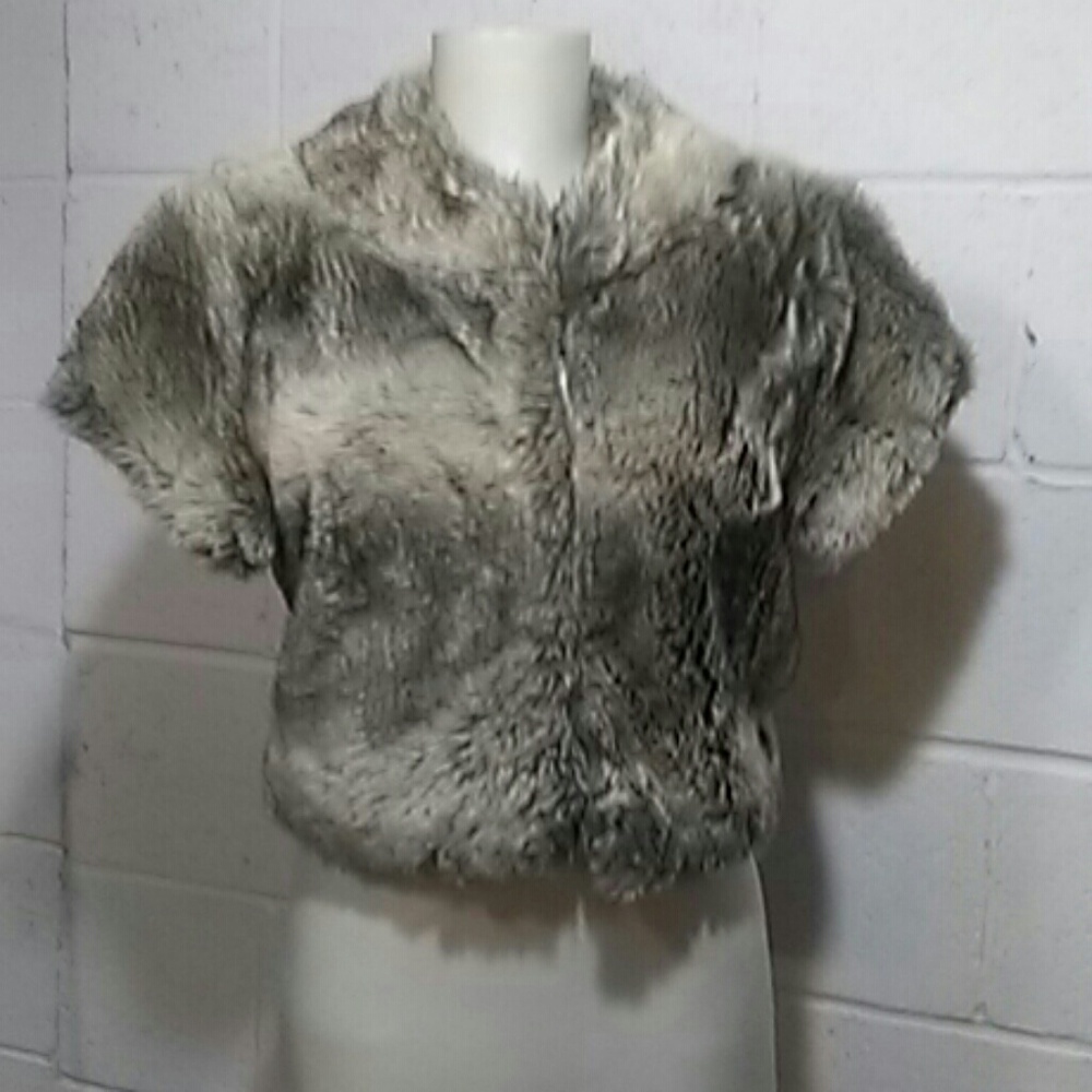 Arden B Faux Fur Cropped Jacket Sz M